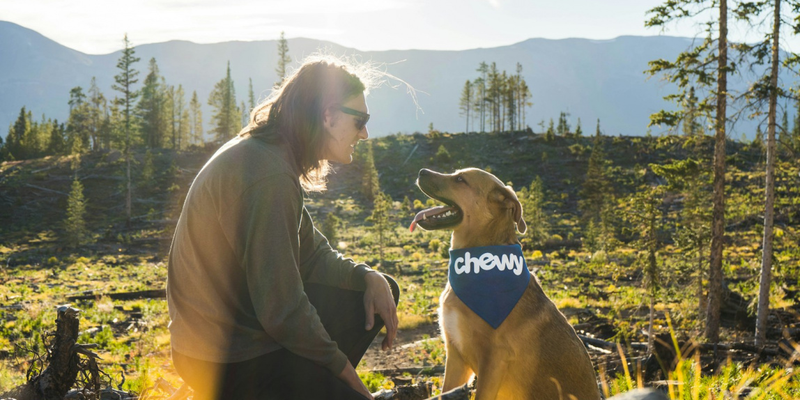 woman in black and white adidas shirt sitting beside brown short coated dog during daytime