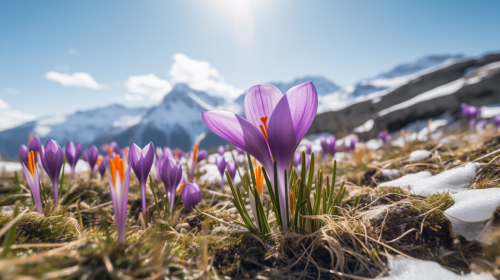 Blaue Bergblume, Alpen-Krokus